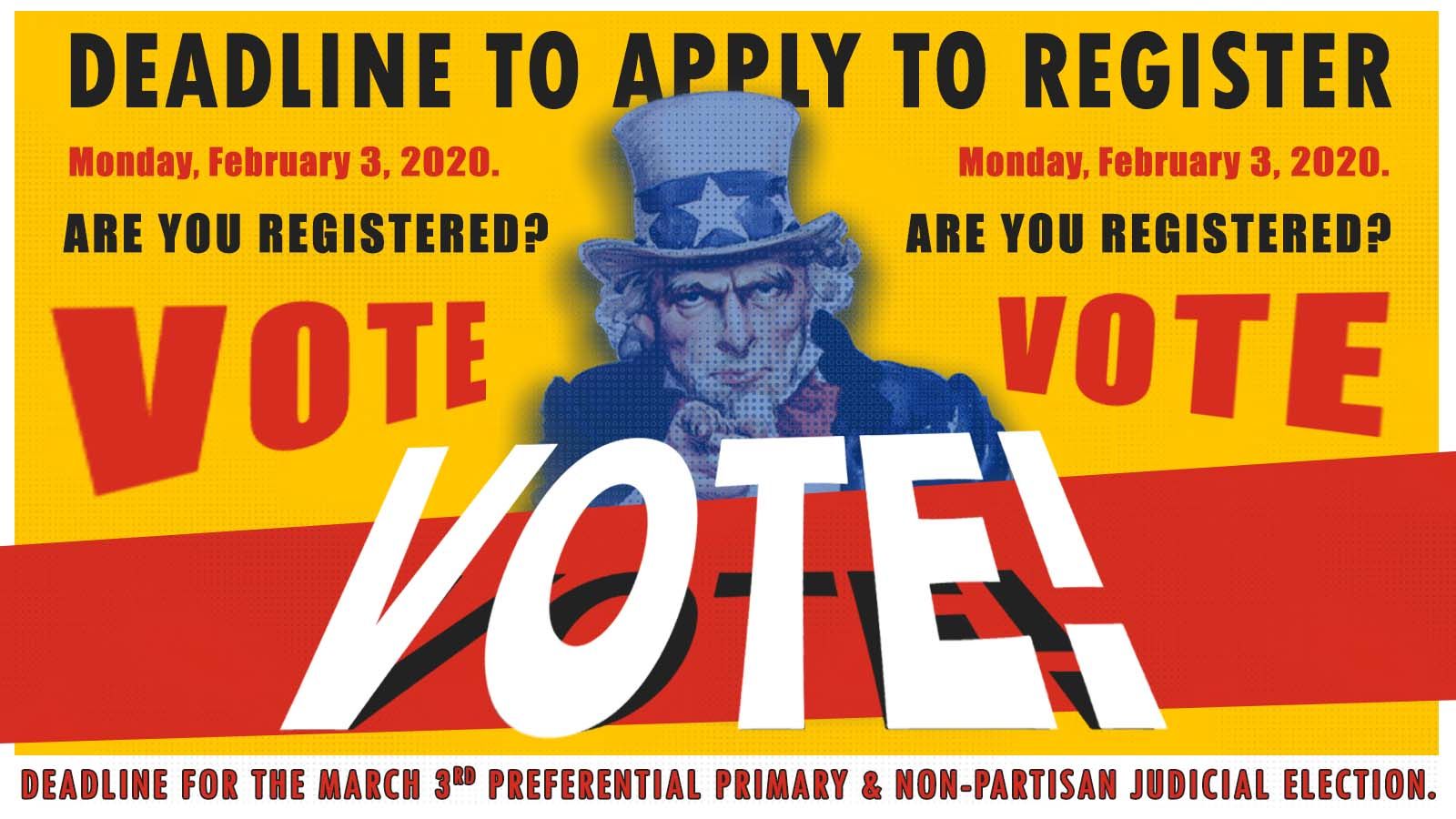 Voter Registration Deadline For Primary Election Is February 3rd ...